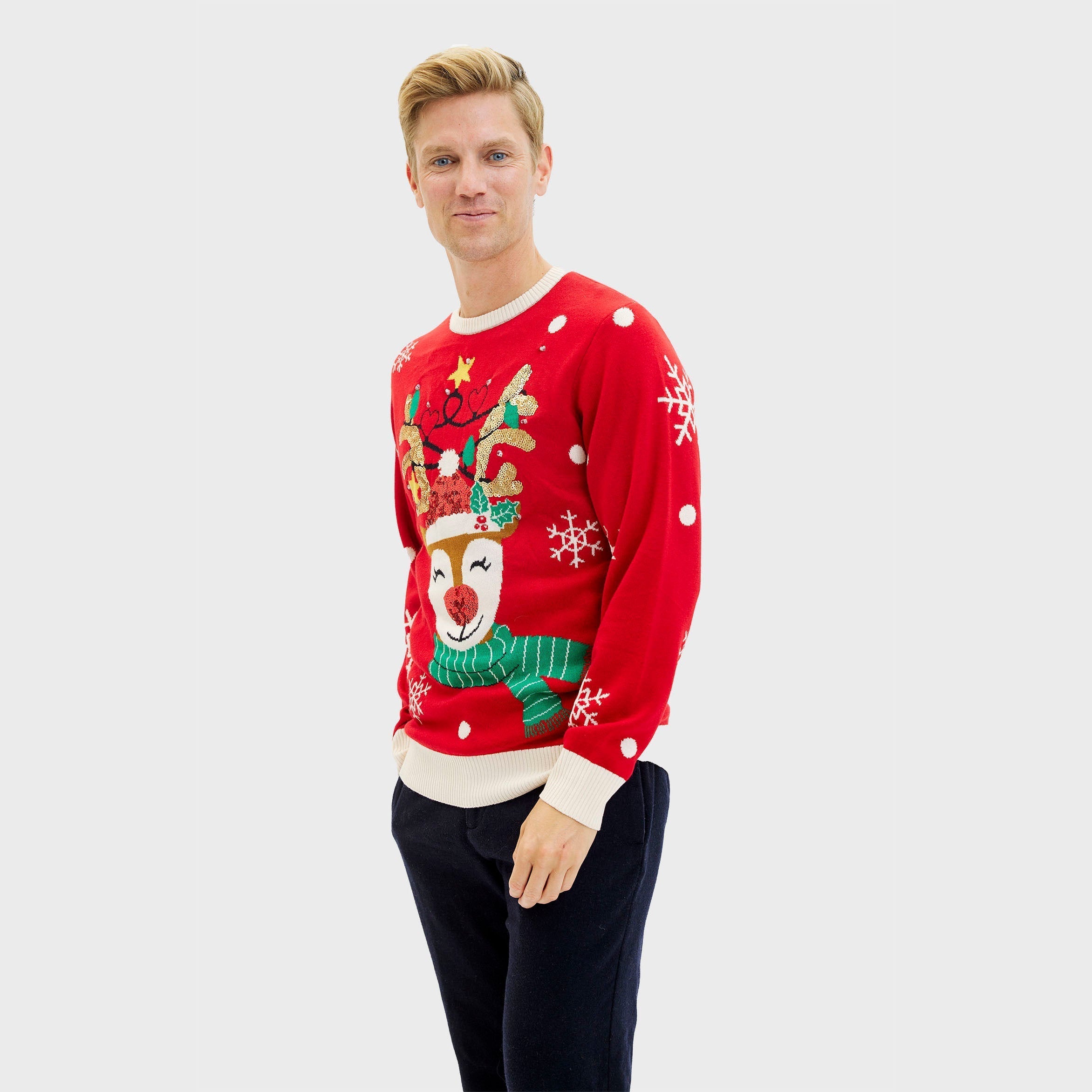 The Cute Reindeer Christmas Sweater β Men